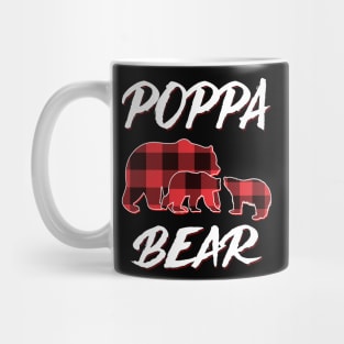 Poppa Bear Red Plaid Christmas Pajama Matching Family Gift Mug